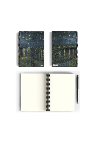 Vincent Van Gogh/starry Night Over The Rhone,1888 / Spiralli Defter 04 / A5 / Çizgisiz / 100 Sayfa