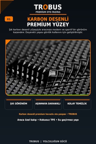 Byd Seal U Dm-i Design 2023 Ve Sonrası Karbon Desenli Premium 3d Havuzlu Oto Paspas