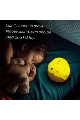 Yifomall Çocuklar İçin Tavuk Şekilli Dijital Alarm Saat, 3 Aydınlatma Modlu Gündüz/gece Lambası, Usb Şarjlı, Dokunmatik Kontrol, Oda Sıcaklığı Gösterici Diğer