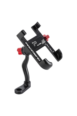 Qingmipy Motor Elektrikli Bisiklet İçin Alüminyum Telefon Tutucu, Geribakış Aynası Tipi, 360 Döner, 55-95mm Genişlik, Siyah Sjj-299e