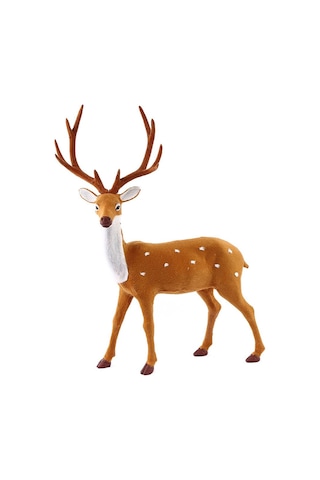 Geeksen Sarı Renkli Mini Geyik Figürü Noel Ağaçları İçin Dekoratif Süs