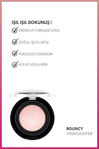 Bouncy Highlighter Yumuşak Kremsi Aydınlatıcı - 02 Petal Pink