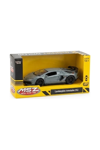 Hobbiez Lisanslı Lamborghini Aventador Kapıları Açılabilir Model Diecast 1.36 Ölçek Metal Model Araç Gri