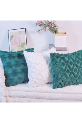 Bahar Oturma Odası Kanepe Yastık Kılıfı Peluş 3d Ev Tekstili Çekirdeksiz Yastık Kılıfı, Tek Taraflı Baskı, 17,7 17,7 İnç, 1 Adet Diğer