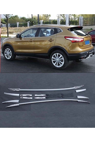 Nissan Qashqai Üst Port Bagaj Tavan Çıtası Oem Siyah- Alüminyum Siyah