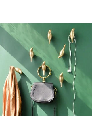 Fosenze Altın Doğu Stili Duvar Takımı Tek Kanca - Banyo/havuz İçin 8 Kg Yük Taşıyan Abs Plastik + Yapay Taş