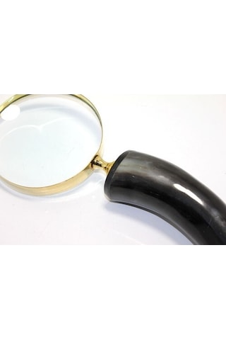 Pirinç Boynuz Saplı Büyüteç Model 3