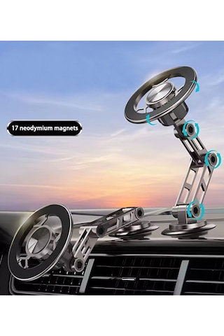 Magsafe Uyumlu Full Metal 360 Araç İçi Telefon Tutucu / Mekanik