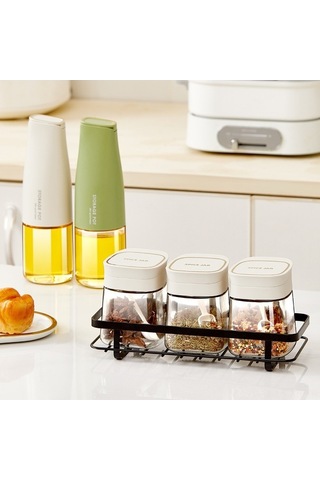 Fortunelane Küçük Mutfak Otomatik Kütle Açık Cam Yağ/soya Sos/sirk Köpürtü Flakonu, Dayanıklı Beyaz, Yağ Tutanmaz Diğer