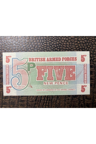 İngilitere British Armed Forced 1972 Askeri Kağıt Para 5 New Pence - Çil