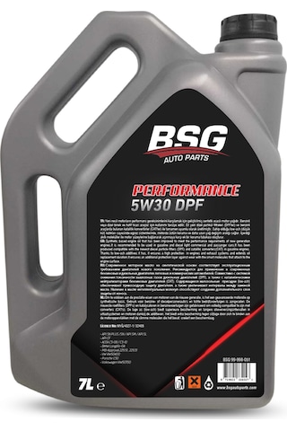 Bsg Performance 5W-30 DPF Partiküllü Motor Yağı 7 L