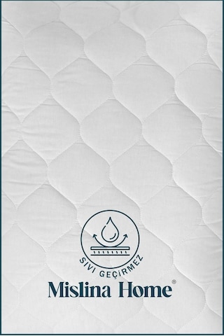Mislina Home Kapitone Microfiber Fitted Sıvı Geçirmez Tek & Çift Kişilik Yatak Koruyucu Alezi Beyaz