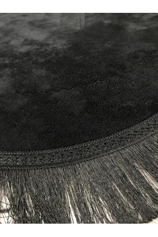 Bonny Home Pera Siyah 3'lü Banyo Paspası Seti Kaymaz Tabanlı Saça Siyah