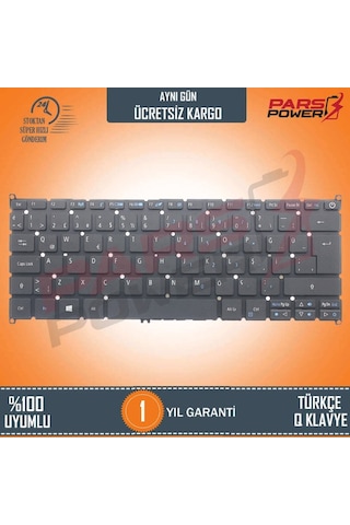 Acer Uyumlu Swift 3 Sf314-52-32Pc Klavye Siyah Tr Siyah