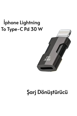 E-kervan Apple Uyumlu iPhone Lightning To Type-c 30w Hızlı Adaptör Çevirici Ce Lisanslı Sağlam 1 Adet