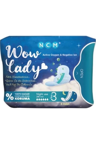 Wow Lady Gece Hijyenik Ped 8'li