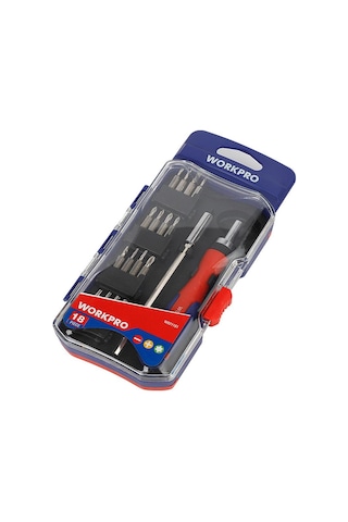 Workpro Wp200516 18 Parça Profesyonel Cr-v Cırcırlı Hassas/elektronikçi Bits Tornavida Seti