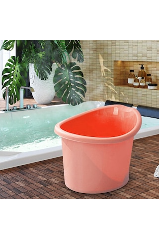 Suntek Bebek Duş Kovası Taşınabilir Küveti Yenidoğan Pembe