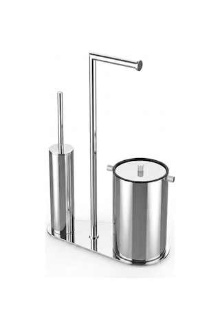 Kobos Nova Çöp Kovalı Yuvarlak Hareketli Wc Set Parlak Krom Kbw-907cr