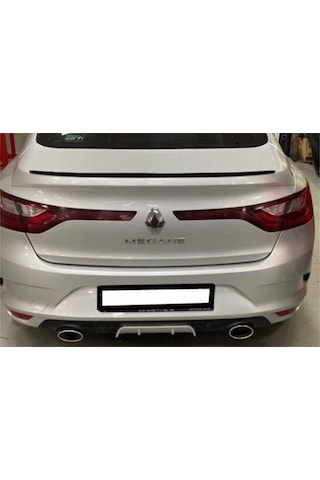 Spoiler Renault Megane 4 Bagaj Üzeri Çıta - Spoiler - Siyah + Çift Taraflı Bantlı