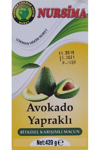 Nursima Avokado Yapraklı Bitkisel Karışımlı Macun 420 G