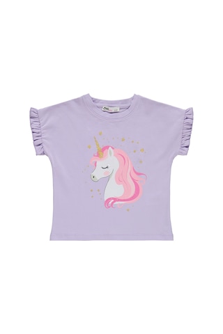 Civil Girls Unicorn Baskılı 2-5 Yaş Takım - Lila