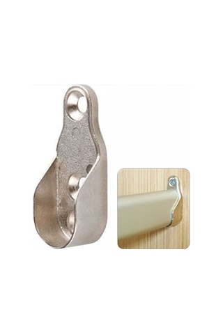 Aletçantam Dolap İçi Oval Gardrop Boru Tutucu Aparatı Elbise Askı Flanşı - 4 Adet