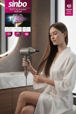 Sinbo Shd-1726 Bldc Saç Kurutma Makinesi - Gri