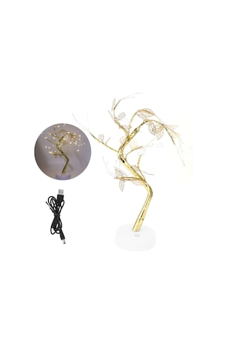 Ağaç Şeklinde Işık Dıy 72led Yapay Altın Yaprak Ağaç Lambası Usb Pille Çalışan Ev Partisi Tatil Doğum Günü Dekorasyon Işığı Diğer