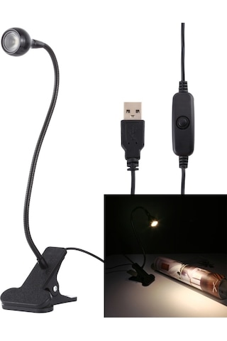 3w 360 Derece Döndürme Usb Metal Esnek Boyun Led Işık