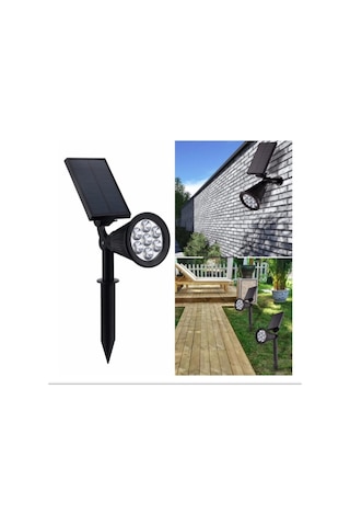 7W Solar Güneş Enerjili Kazıklı Çim Armatür & Bahçe Aydınlatma-Beyaz Işık