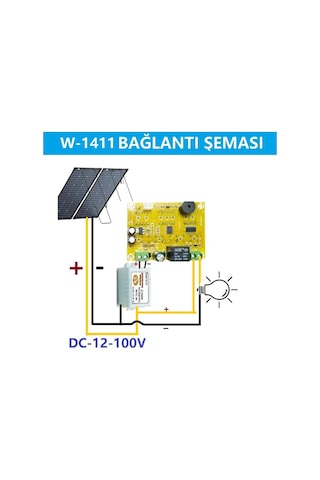 W1411 Dc12-100v 10a Güneş Paneli Termostat/timer