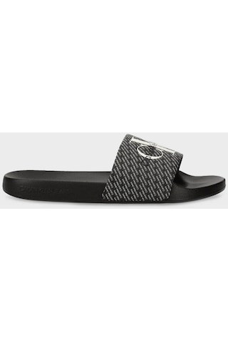 Calvin Klein Erkek Terlik Ym0ym00955 0gm Siyah-beyaz Beyaz - Siyah