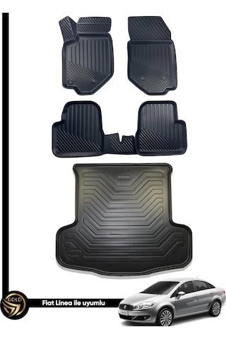 Fiat Linea 3d Havuzlu Paspas + Bagaj Havuzu İkili Set