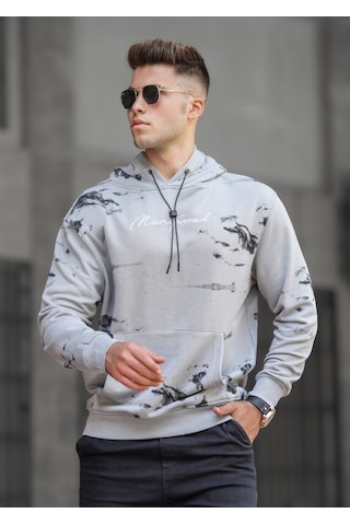 Madmext Madmext Boyalı Gri Erkek Sweatshirt 5291-boyalı Gri Boyalı Gri