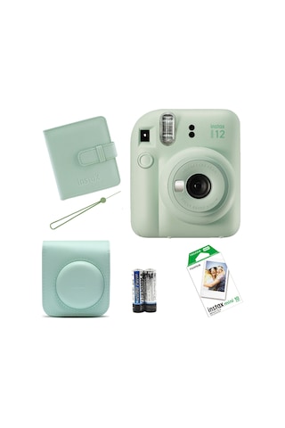 Fujifilm Instax Mini 12 Fotoğraf Makinesi + Askı + Pil + Çanta + 10'lu Film + Albüm