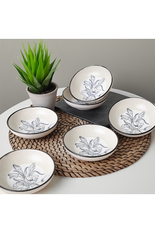 Keramika Shade Flowers Halka Sosluk / Çerezlik 13 Cm 6 Adet 21847