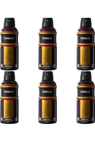 Uzun Süreli Etkili 150 Ml Erkek Deodorant Seti 6 Adet