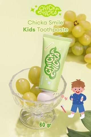 Renkli, Çürüklere Karşı Etkili Çocuk Diş Macunu Kundal Chicka Smile Kids Toothpaste Shine Muscat