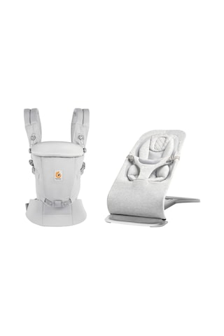 Bouncer & Taşıyıcı Seti Evolve Light Grey & Adapt Coton Pearl Grey Gri