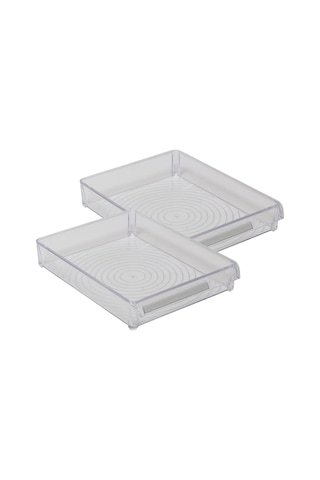 Primanova Buzdolabı Mutfak Dolabı Raf Düzenleyici 20.5x28x5 2adet Şeffaf