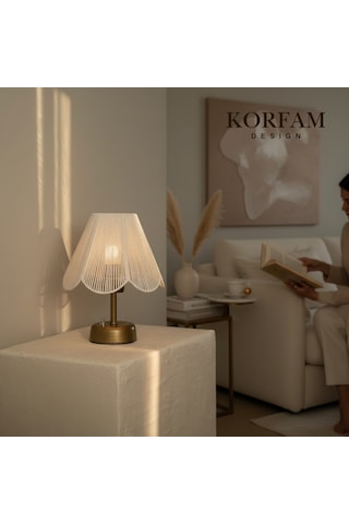 Rosalinda Modeli - Beyaz Çiçek Şeklinde Kablosuz Pilli Masa & Gece Lambası Çok Renkli 88055957