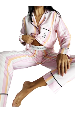 Victoria"s Secret İpeksaten Pijama Takımı Fuşya - Pembe