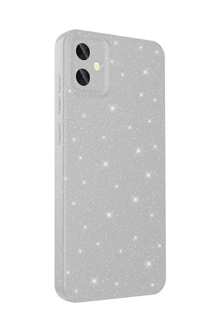 Galaxy A05 Kılıf Kamera Korumalı Simli Lüks Zore Koton Kapak Gümüş