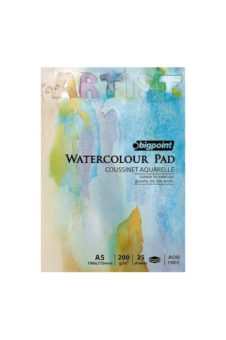 Bigpoint Suluboya Blok 200 Gram A5 - 25 Yaprak Watercolour Pad