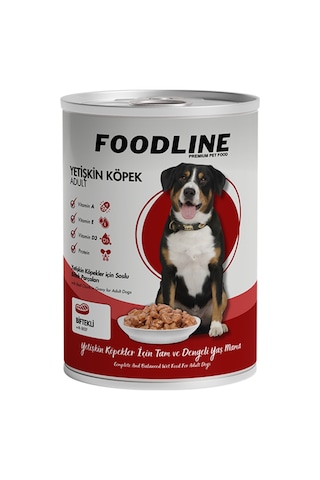 Foodline Biftekli Yetişkin Köpek Konservesi 400 G