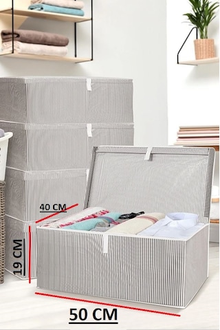 Baza ve Çekyat Tipi Hurç 50*40*19 Baza Altı Hurç Çok Amaçlı Kutu Hurç Gri