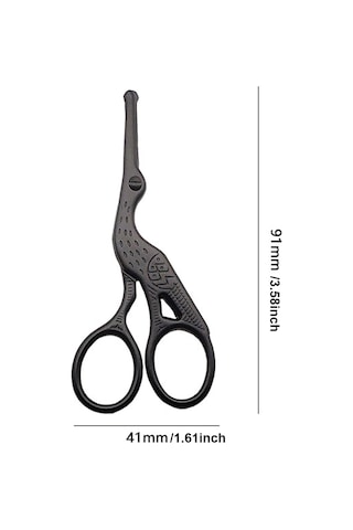 Geeksen Profesyonel Burun Makası Ve Kaş Makası Seti - Paslanmaz Çelik Güzellik Aletleri Siyah