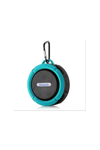 Xindoker Sıvıya Dayanıklı Mini Bluetooth Hoparlör - Suction İle Banyoda Müzik Dinle, Mikrofonlu Ve Ses Kontrolü Mavi