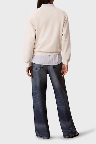 Calvin Klein % 100 Pamuk Logolu Regular Fit Bisiklet Yaka Sweat Lv047g820gyas Bayan Sweat Lv047g820g Yas Krem